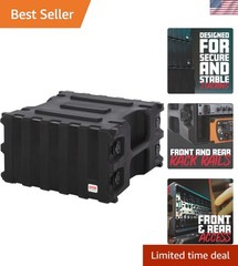 Cases Pro Series 6U Rack Case with Standard 19″ Depth, Roto Molded