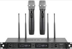 Phenyx Pro PTU-2U-2H Dual UHF Wireless Microphone System True Diversity 2 Mics