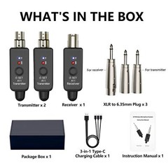 1set Wireless Microphone Transmitter&Receiver UHF XLR Adapter Widely Applicant