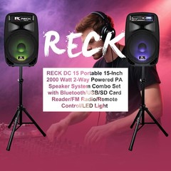 Proreck Audio Dance 15 Portable 15“ 2000W Powered PA Speaker System Combo Set