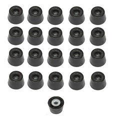 20 SUPER SMALL EXTRA TALL ROUND RUBBER FEET .553 W x .370 H – MADE IN U.S.A.