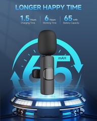 Plug-and-Play Wireless Lav Mic – 2 Transmitters for Podcasts, Vlogs & Streaming