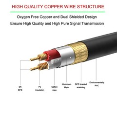 Bochara XLR Cable Male to Female M/F OFC Audio Cable Shielded For Microphone
