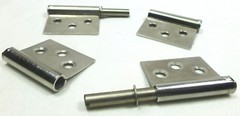 (2) Two Small Slip Off Hinges or Take Apart Hinges (Chromed)
