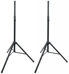 2 Rockville RVSS3 V2 Tripod Push Button DJ PA Speaker Stands+Air Assist Lowering