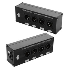2PCS 4-Channel DMX XLR to Ethernet Extender Male to RJ45 Ethercon Cable Multi…