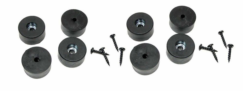 (8 PACK) PENN ELCOM 3/4″ x 1-1/2″ Rubber Feet for Amp/ Case/ Speaker – F1686/20