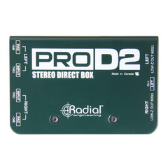 Radial ProD2 Dual Stereo Passive Direct Box Guitar Bass Keys PROAUDIOSTAR