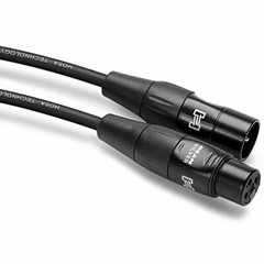 Hosa Pro Microphone Cable HMIC-005, Neutrik REAN Connectors XLR3F to XLR3M 5Ft