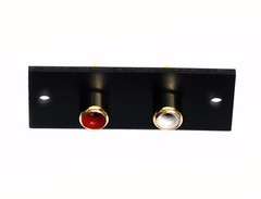 20pc RCA Jack Audio Panel set Gold Plated 2P DK #3014A Taiwan ( PU Set )