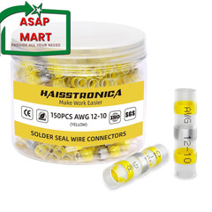 haisstronica 150PCS Solder Seal Wire AWG 12-10 Yellow, Yellow