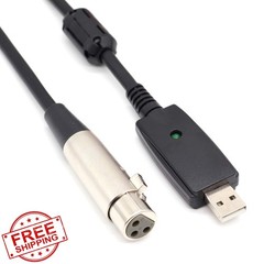 SiYear USB to XLR Female 3 Pin Cable, XLR to USB Microphone Cable Studio Audi…