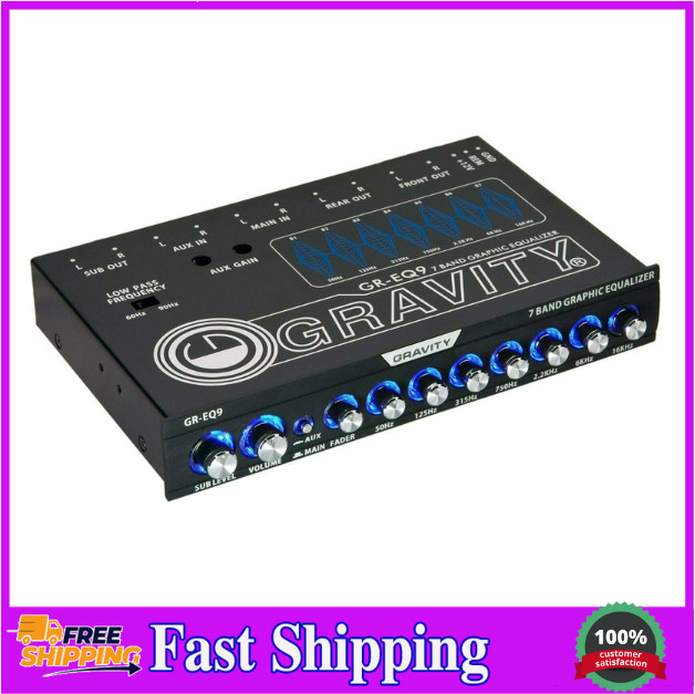 „Clarion EQS755 Car 7-Band Graphic Equalizer Audio Pre Amp High Level Speaker „
