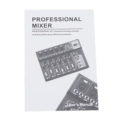 DJ Live Sound Mixing Console USB 4-Channel Mixer Bluetooth Studio Audio Mixer