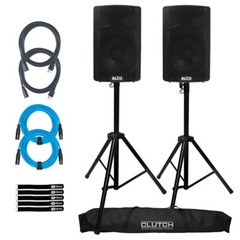 Alto Professional TX410 350W 10″ Powered Active Loudspeaker Pair w Stands