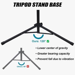 GLEAM Microphone Stand – Tripod Boom Arm Mic Stand with Carrying Bag, 2 Mic C…
