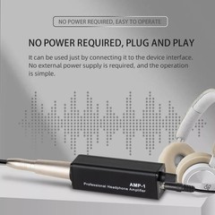 1Pc AMP-1 Portable Headphone Amp Converter XLR to 3.5mm Audio Plug-and-Play