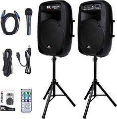 PRORECK Dance 15 Loudspeaker 2000W Portable Trolley DJ Stage Gig Wireless Mic