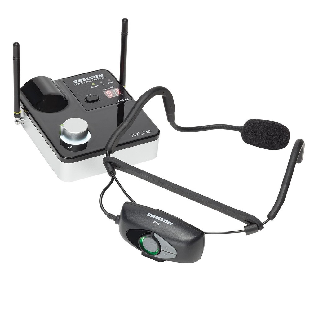 Samson SW9A9SQE-K AirLine 99m AH9 Wireless Fitness Headset Micro UHF System w…