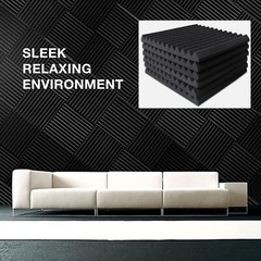 96 Pack Acoustic Wall Panels Studio Sound Noise Proofing Insulation Foam 24Pack