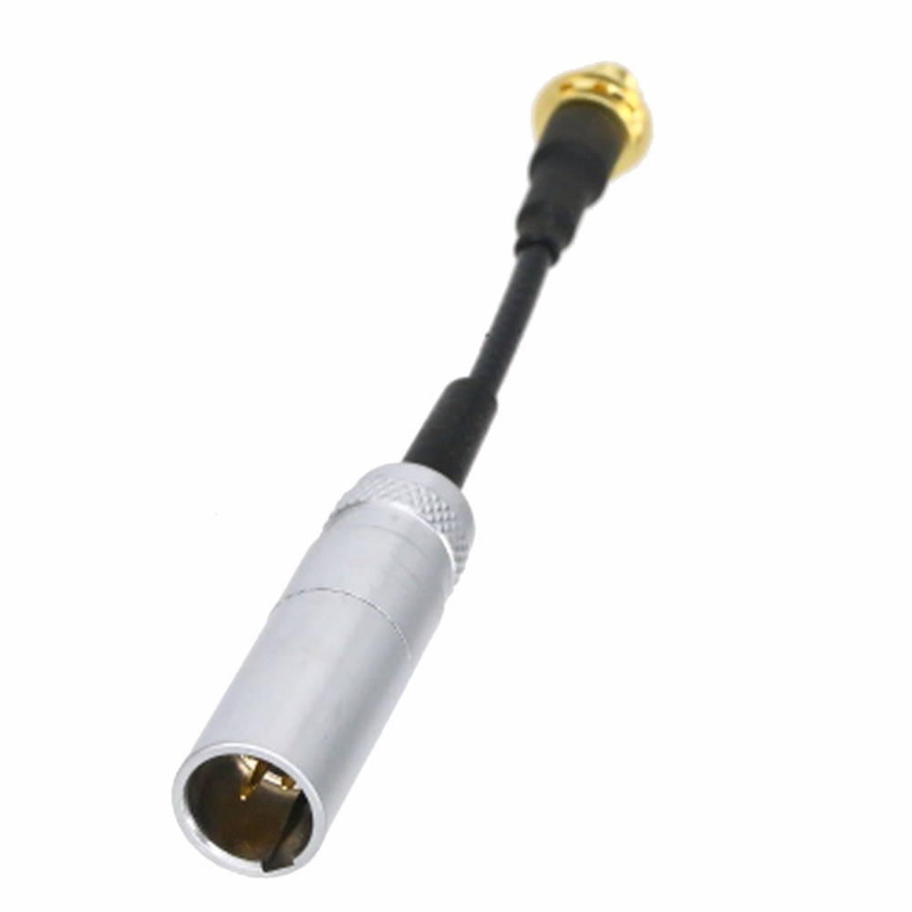 Mini-XLR 3Pin TA3M plug to Microdot 3″ audio RF cable for Microphone headphone