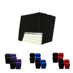 96/52 PACK 12″X 12″X1″ Acoustic Foam Panel Wedge Studio Soundproof Wall Adhesive