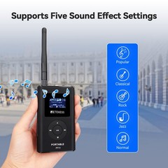 Retekess Wireless Tour Guide Assisted Listening System Transmitter 5 Receivers