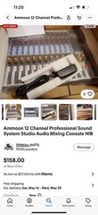 Ammoon 12 Channel Prof Sound System Studio Audio Mixing Console NEW IN OPEN BOX