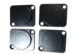 (4) Four ZXPC „D“ Type Metal for 1/4″ Jacks Panel Mount Black for XLR Cut Outs