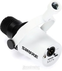 Shure MV7+ Hybrid Podcast Microphone – White