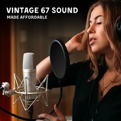 MA 67 Studio Condenser Microphone 34mm Gold Diaphragm Capsule Large Diaphragm