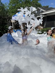 Smaller Foam Powder Pack for Backyard Party Makers Small, White