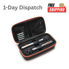 Ekoomar Wireless Microphone Case for JBL Dual Mic Travel Bag Black
