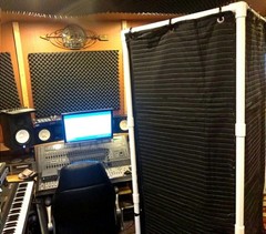Portable Stand-In Isolation Vocal Booth w/ Light & w/Door Enclosure