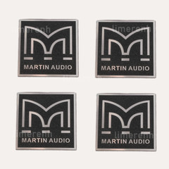 4PCS Replace Martin Audio speaker aluminum alloy logo badge 50mm x 50mm