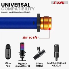 5Core Tripod Mic Stand 2Pcs Adjustable Holder Floor Microphone Boom Arm