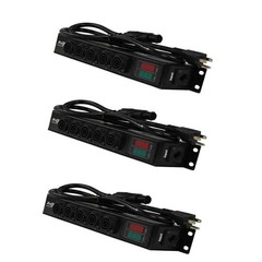 3pk True1 Power Pass thur Splitter Box w/ 5 True1 Female Out – 20A – V&A Meter