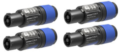 4 NEUTRIK NAC3FXXA-W-L 20A POWERCON (BLUE) Power In Locking Cable Mount