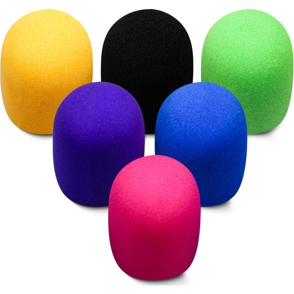 Colorful Washable Foam Microphone Cover Windscreen 6 Colors for Most Standard