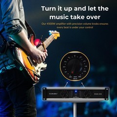 Professional Power Amplifier 2 Channel 4500W – Home Audio Component Amplifier…