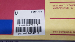 Vintage New NOS Sony ECM-77B Mic in Box Mid 1980s Lavalier Pro Broadcast Japan