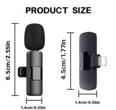 wireless microphone For iPhone, Black, Weather Proof, Long Range Microphone.