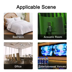 1 In. X 12 In. X 12 In. Square Self-Adhesive Sound Absorbing Acoustic Foam Panel