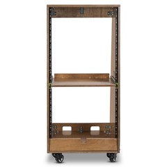 Sound Town DIY Slanted 20U Studio Rack (12U+8U ), Weathered Brown(SDRK-ST20TB)