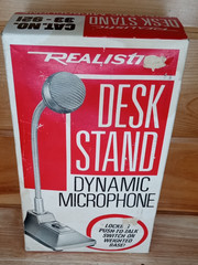 Vintage Realistic 33-921 Dynamic Desk Microphone Box Only RadioShack