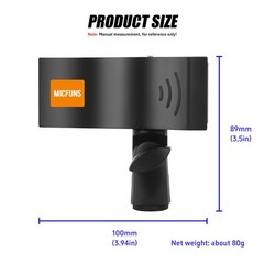 2 PCS Upgraded Adjustable Mic Holder Clip For Microphones 32mm To 60mm Mount
